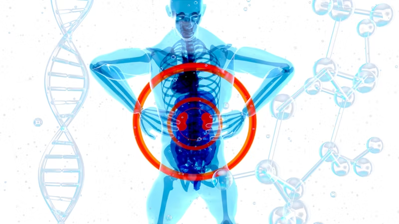 a body with strained kidneys