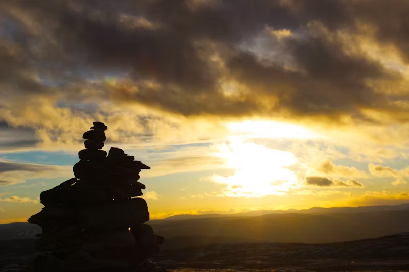 a bright sunrise