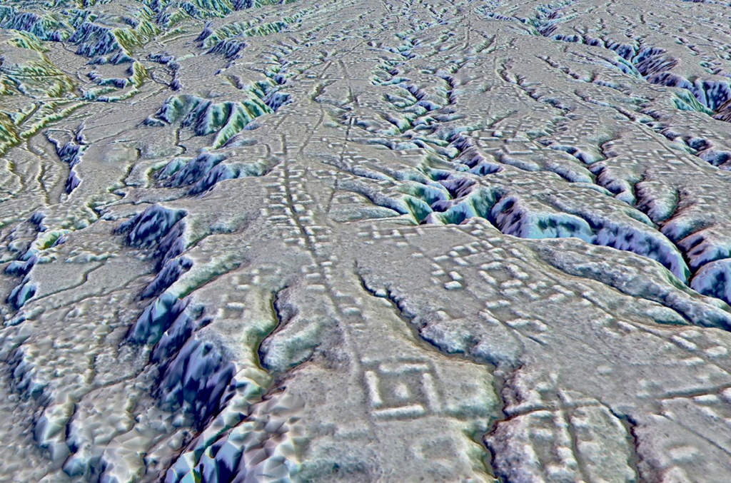 A lidar map of the city of Kunguints in the Ecuadorian Amazon reveals ancient streets lined with houses.
