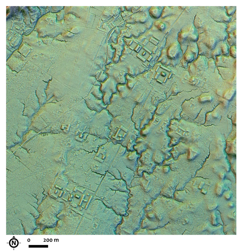 A Lidar image from the Copueno site, Upano Valley, in Ecuador. 