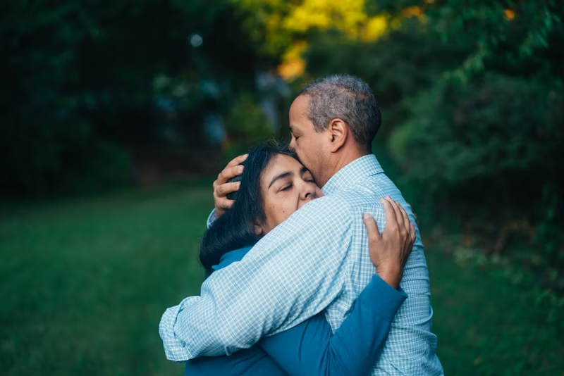 older generation hugging