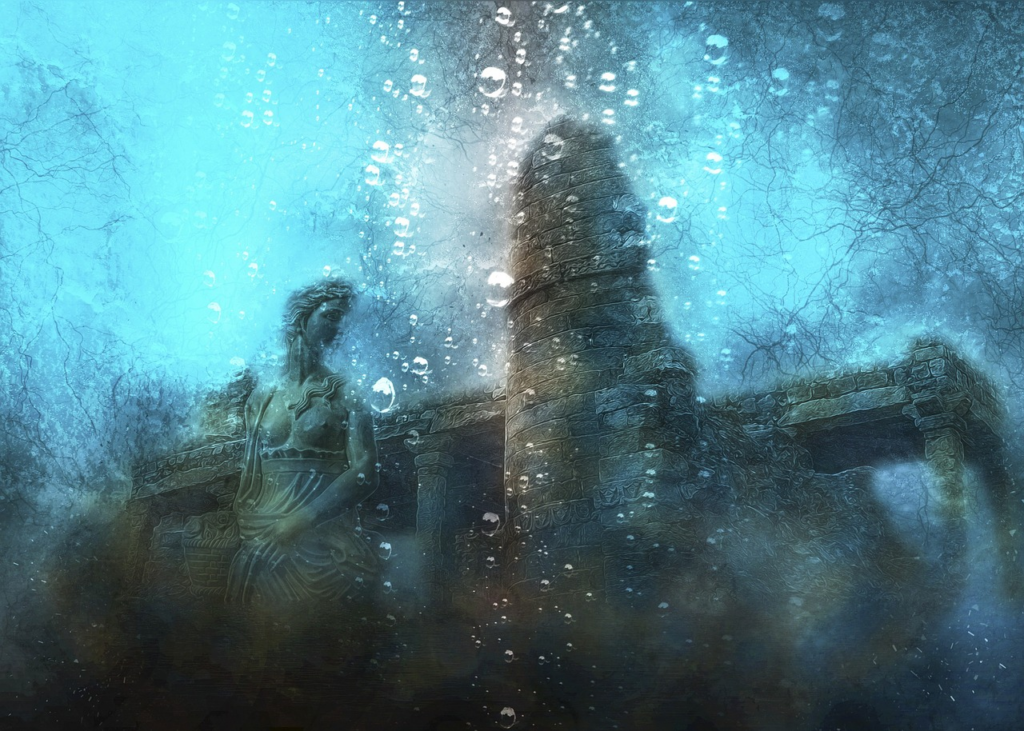 potential lost ruins of an undersea city