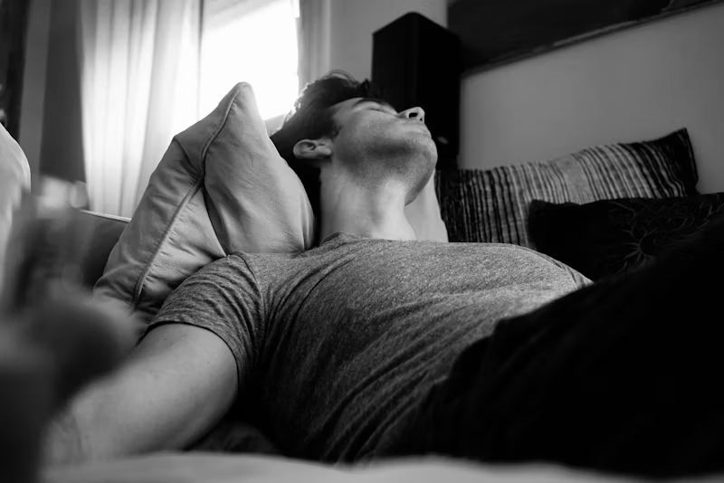 a sleeping man