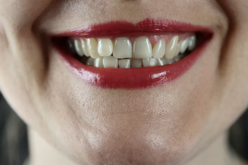 closeup of someone's mouth