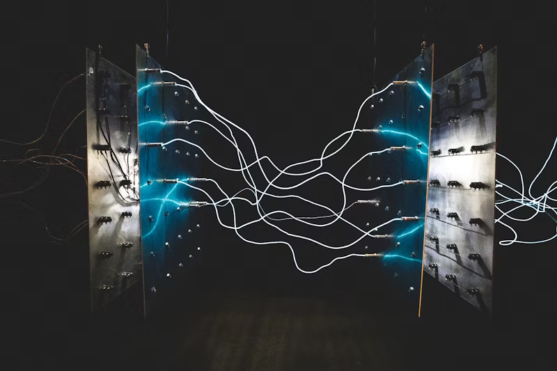 an electric current between two points