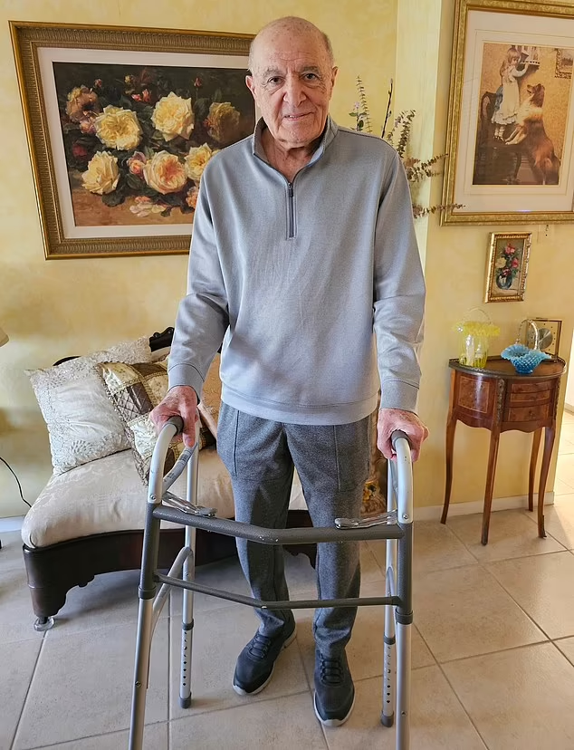 John Sunderland now cannot get around without a walker, and has been left with 'terrible pain and balance issues'