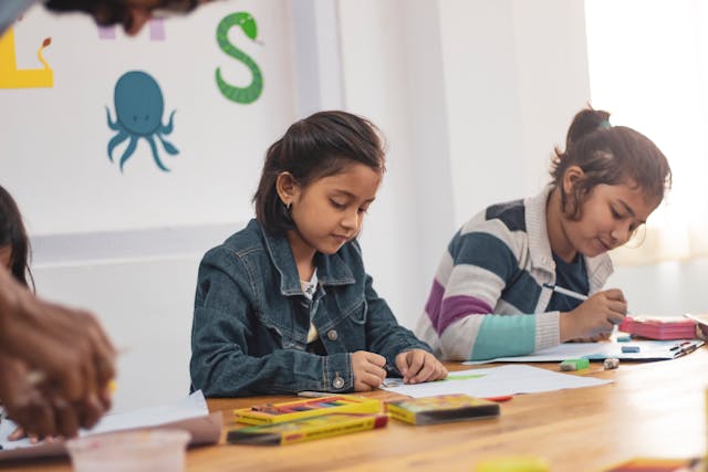 kids in a classroom