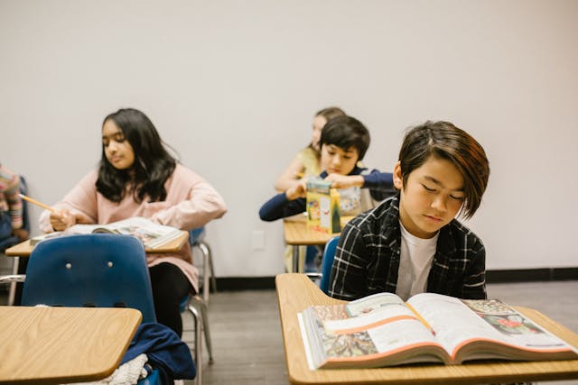 children in classroom