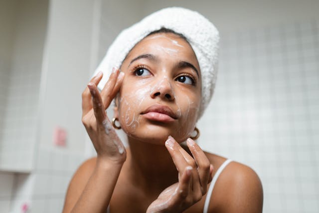 washing face