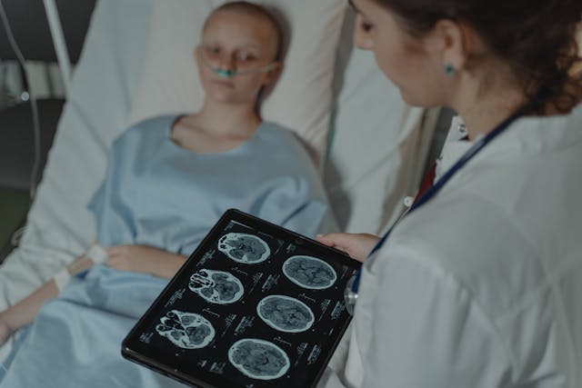 doctor with brain scan