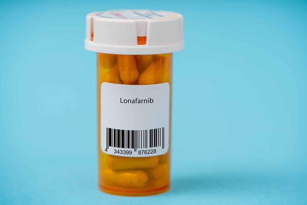 Lonafarnib, Farnesyltransferase inhibitor for Hutchinson-Gilford progeria syndrome medical drug concept