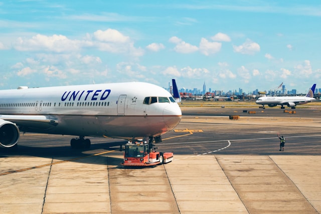 white airplane