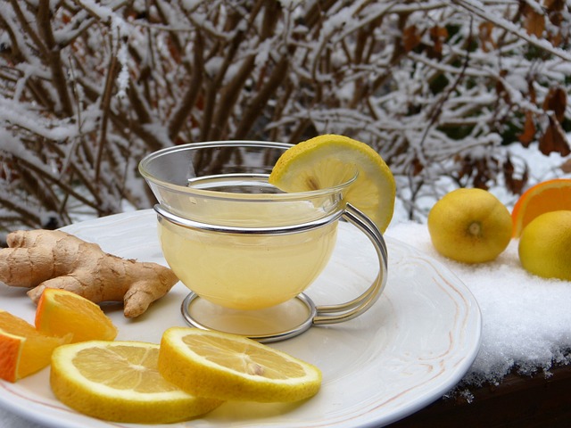 warm lemon tea