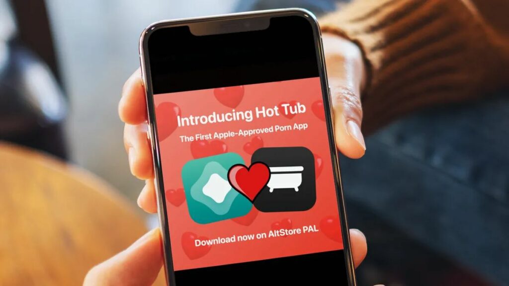 Hot Tub IPhone app displayed on iPhone