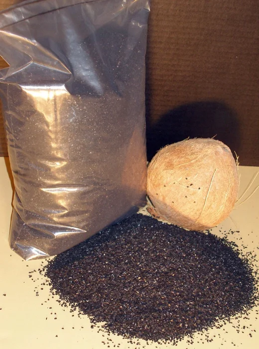coconut prepped for filtration