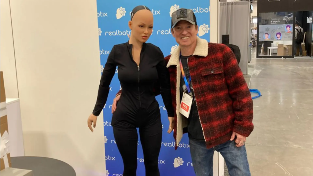 fans pose with Aria