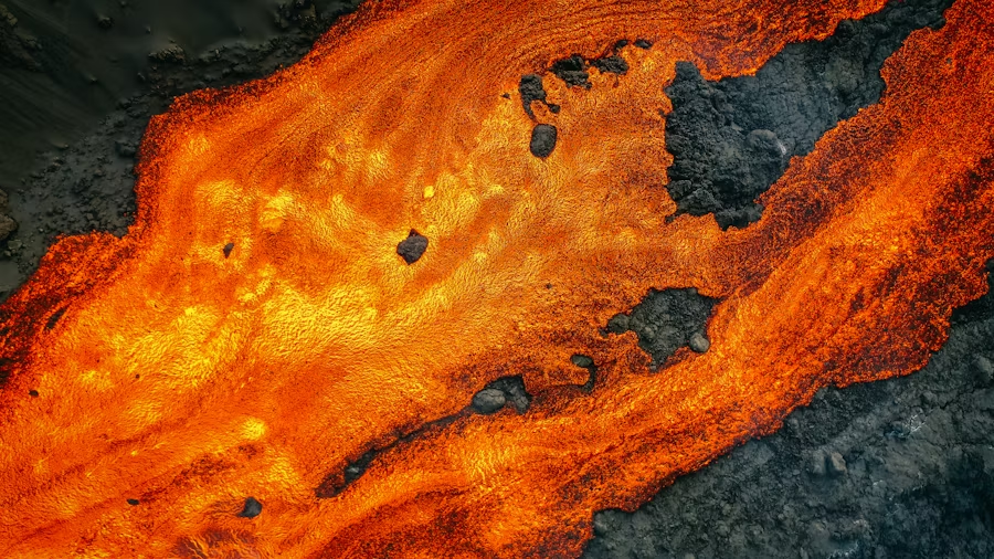 lava flowing