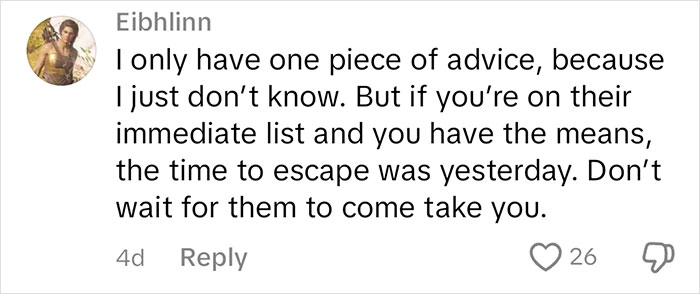 comment on TikTok video