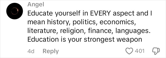 comment on TikTok video