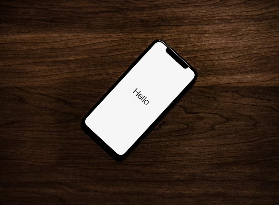 an iPhone being set up