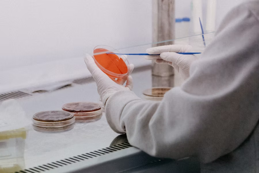 a doctor completing clinical trials
