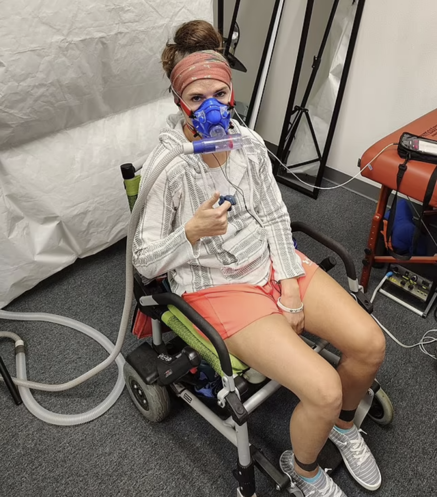 Lindy Ayers in wheelchair