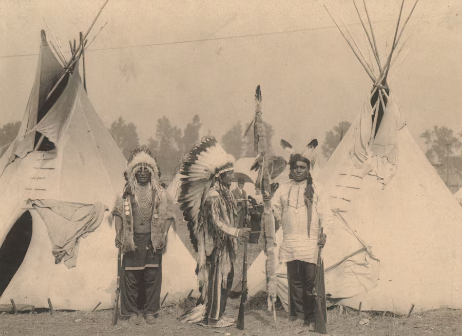 an old photo of Indigenous folk