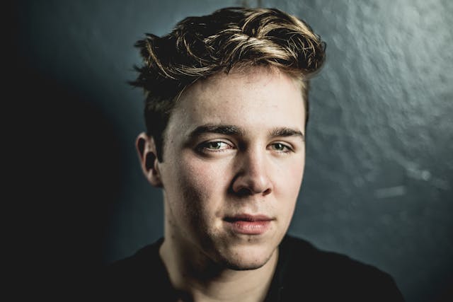 man giving narcissistic stare