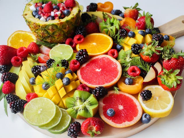 brightly colored fruit