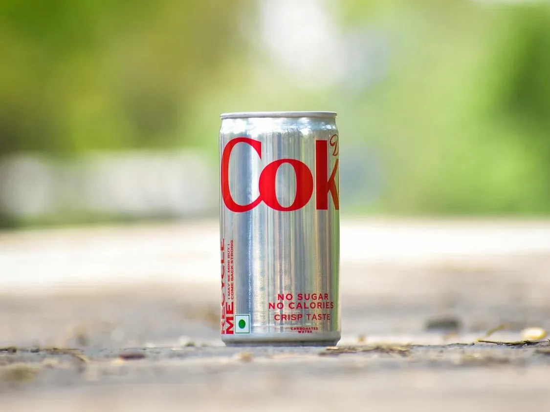 Close-up of a Coke Can Outdoors