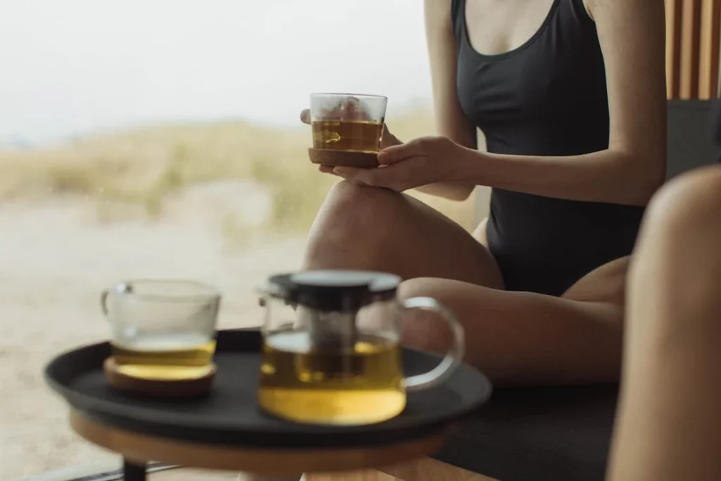 woman drinking tea
