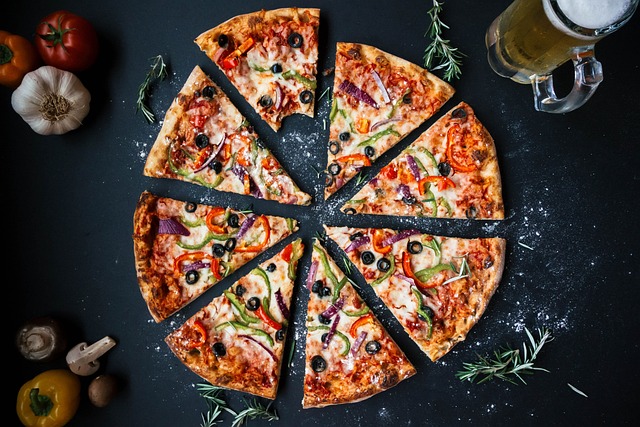 pizaa on a table top