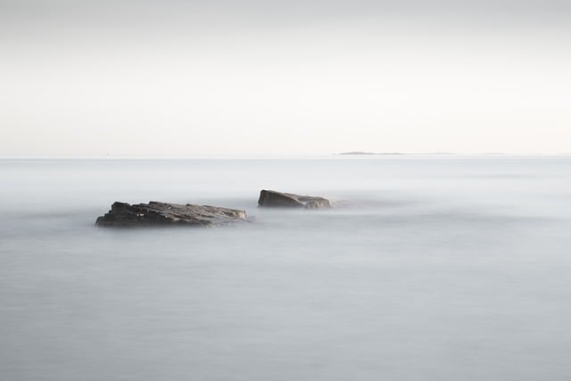rocky ourcrops in the ocean