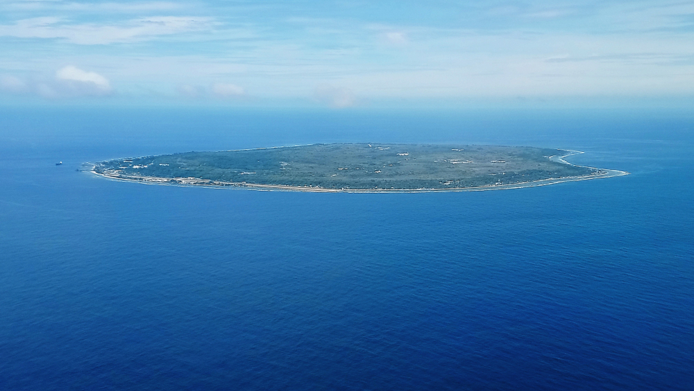 Nauru - 3rd smallest country in the world, aerial view
