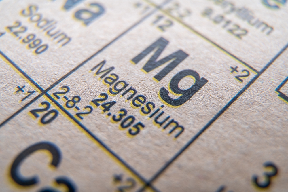Magnesium on periodic table of the elements.