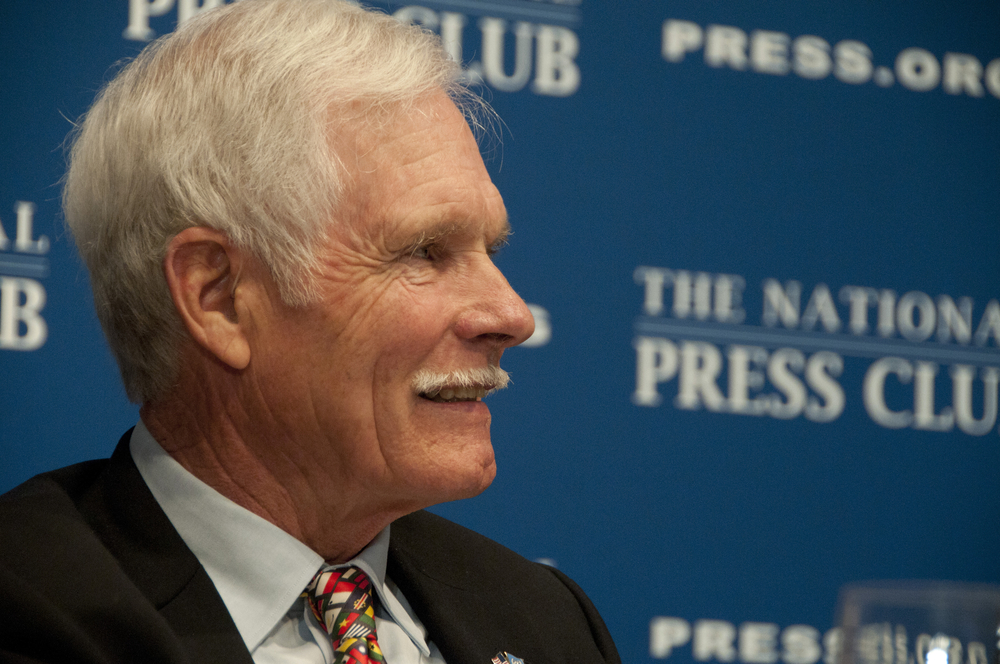 WASHINGTON, DC - APRIL 19: Media Mogul Ted Turner speaks on energy policy and climate change at the National Press Club, April 19, 2011 in Washington, DC
