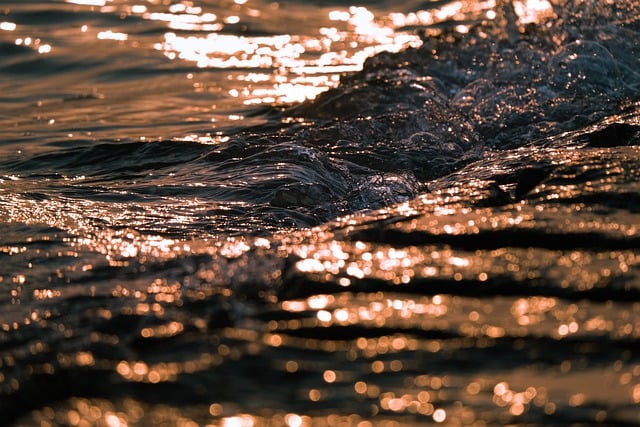 close up of waves on the ocean