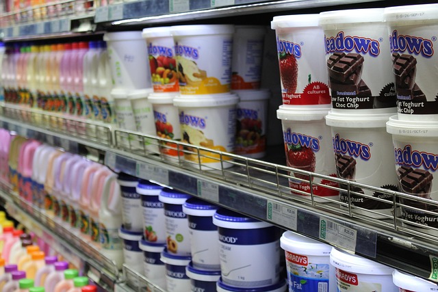 yogurt in the dairy aisle