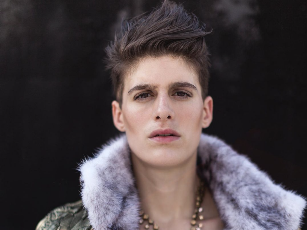 Model Rain Dove is known for her non-gender-conforming appearance