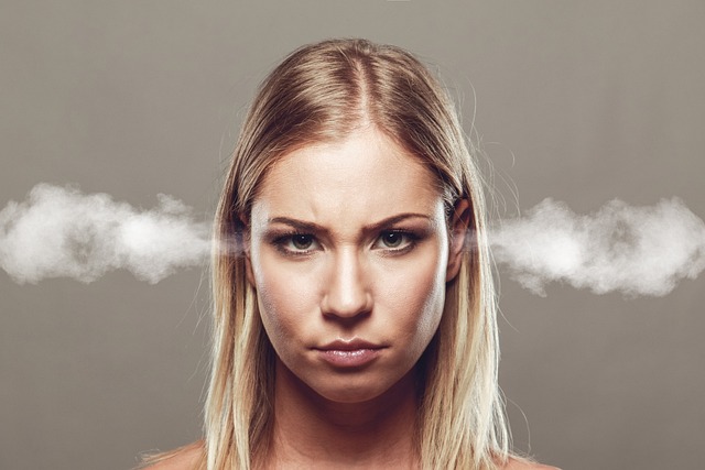 irritated woman