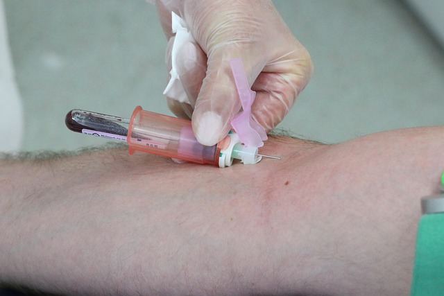 getting blood drawn by nurse