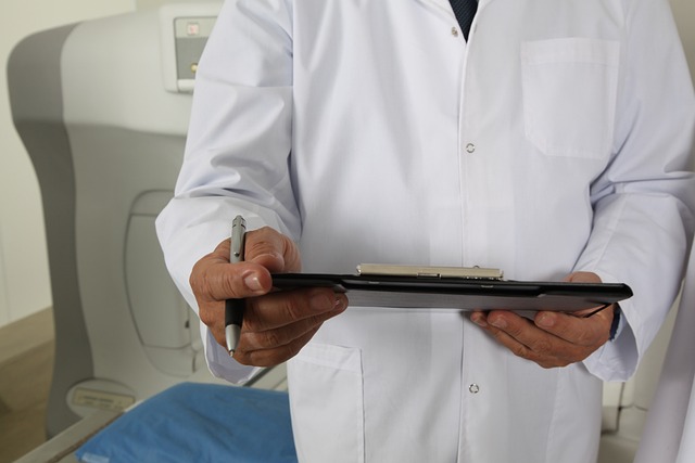 doctor with clip board