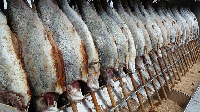 Cod fish hung up