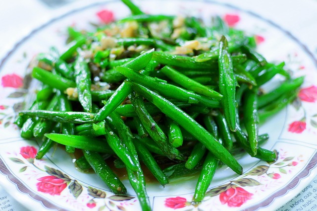 plate of green beans
