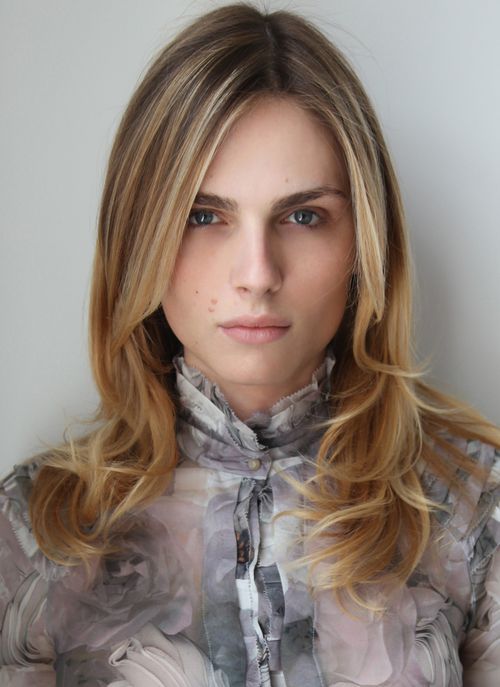 Headshot of the famous trans model Andreja Pejić