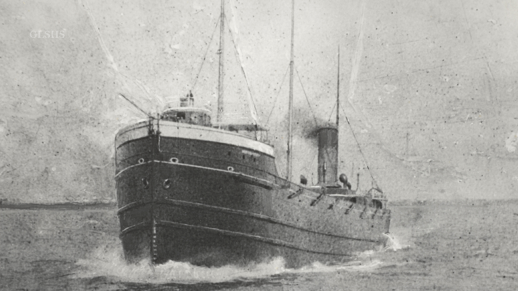 black and white photo of The Western Reserve ship taken in 1892.