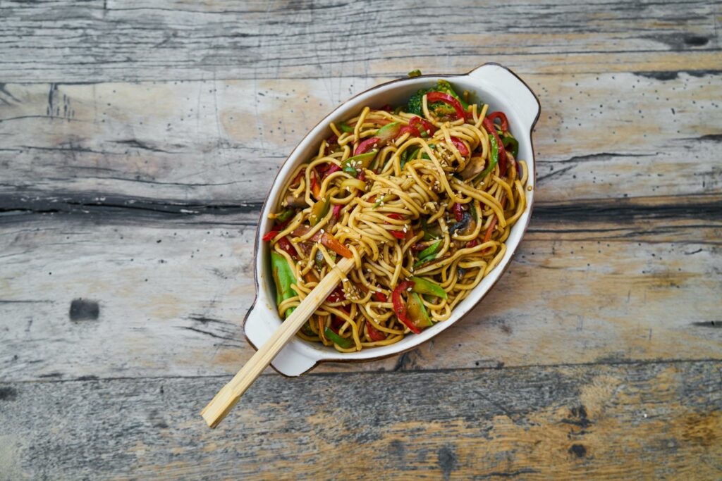 stir fry on a plate