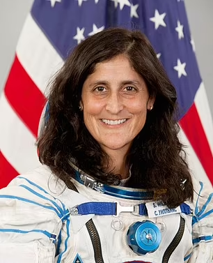 BEFORE: Suni Williams is pictured in her official NASA headshot, showing the Effects of space on astronauts.