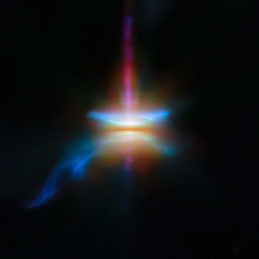 image of HH 30 birth of a star, taken by NASA's James Webb Space Telescope
