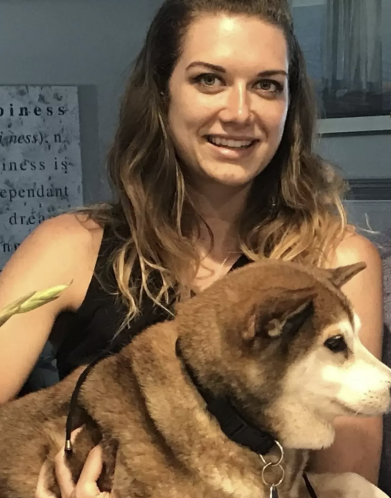 Katie and her dog
